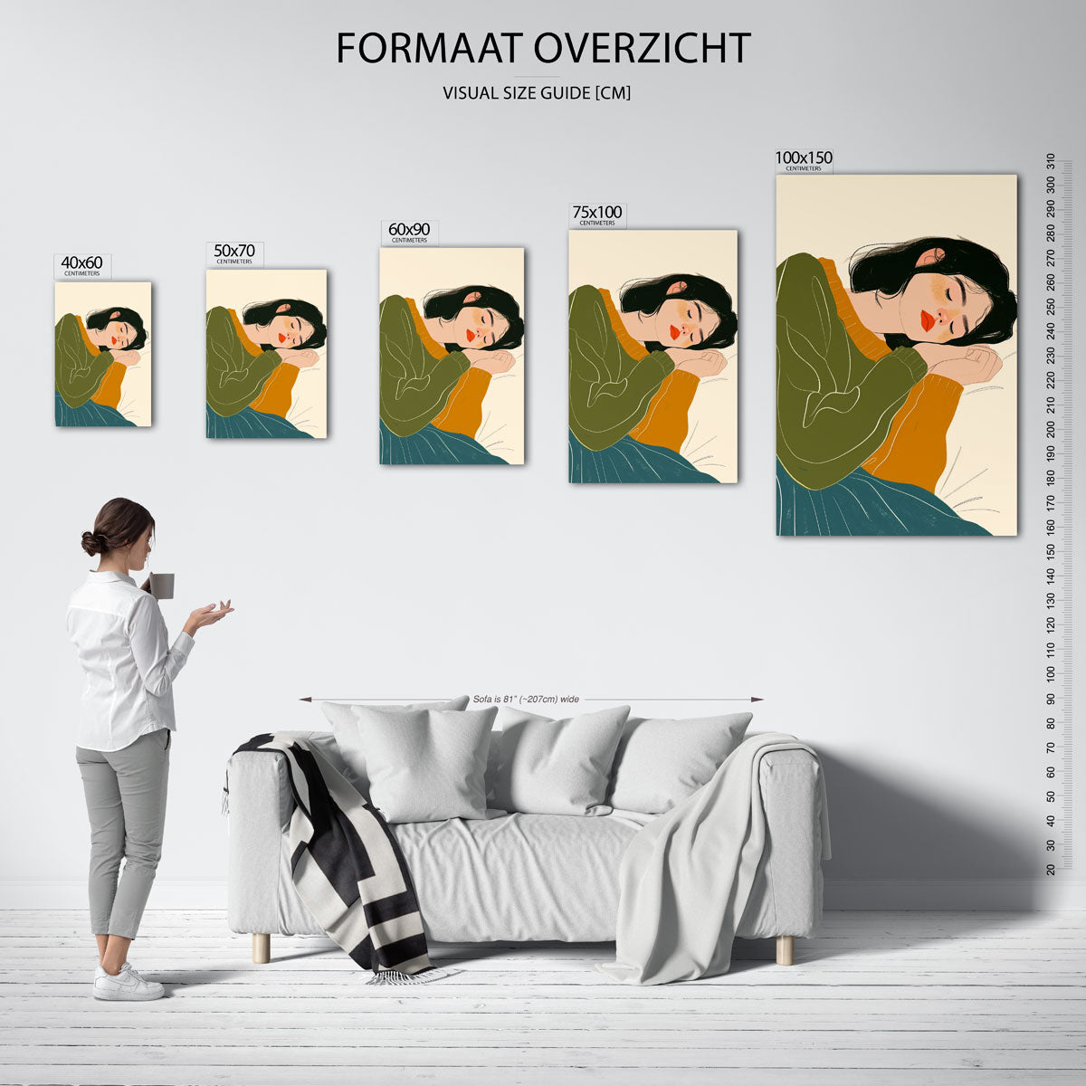Dromerige rust – moderne staande wandkunst