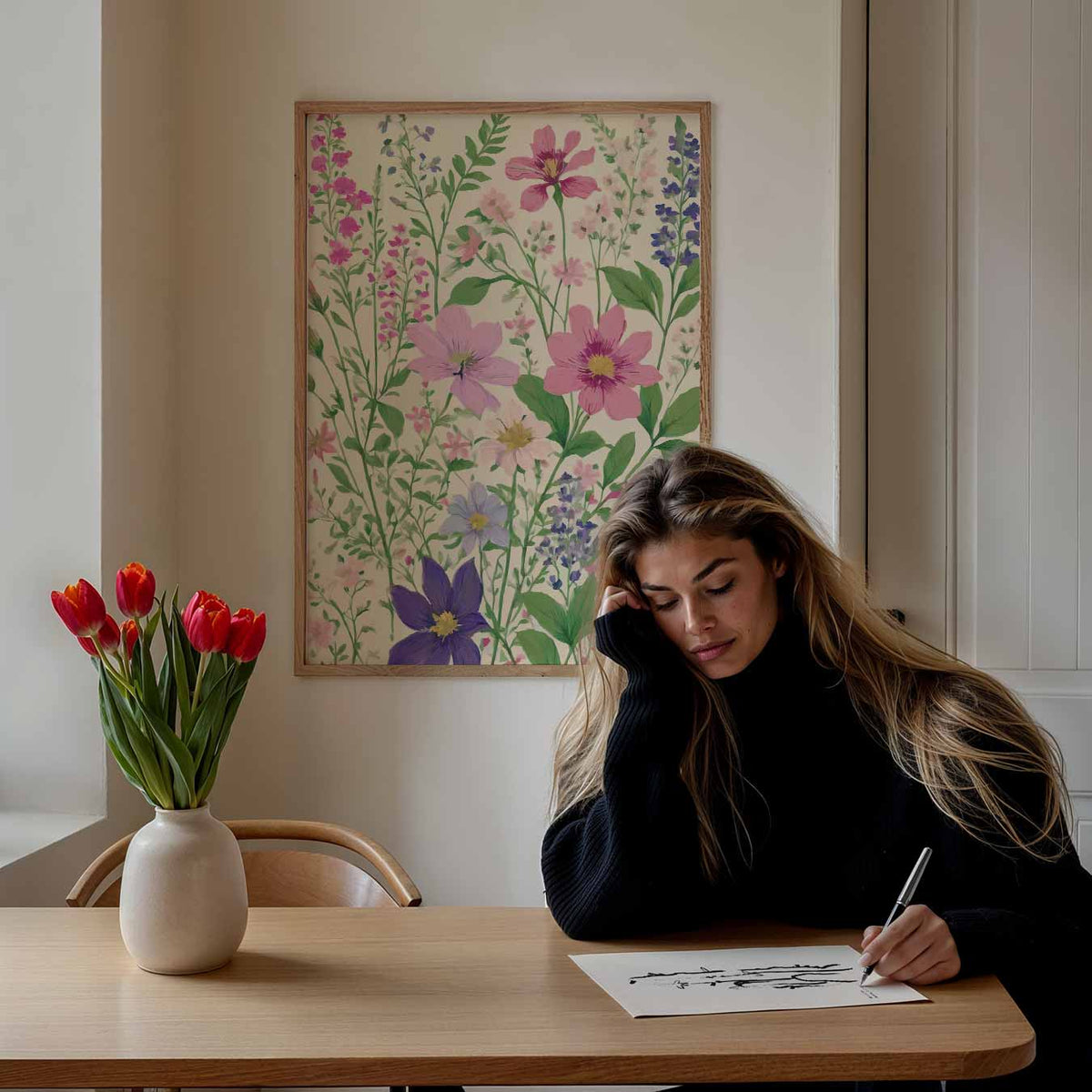 Bloemrijk Paradijs – staande muurposter voor de kinderkamer