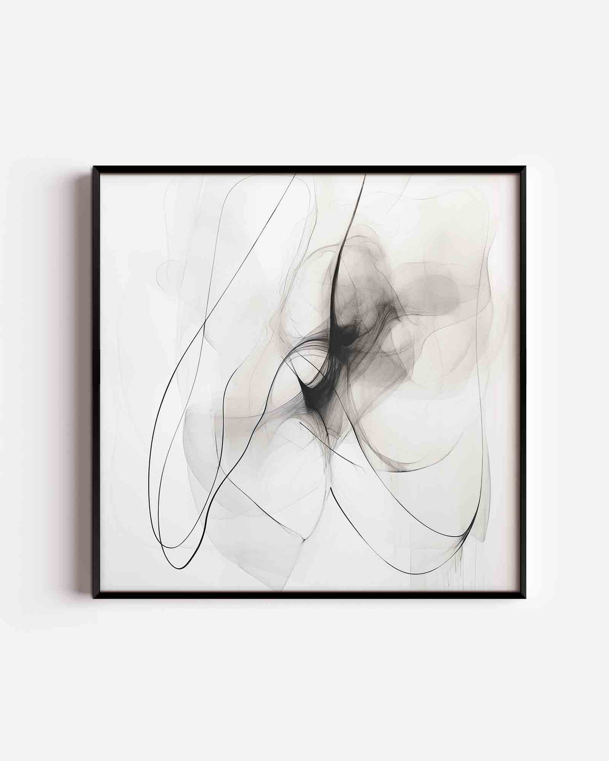 Abstracte lijnen – vierkante poster met kleur en vormen als wanddecoratie