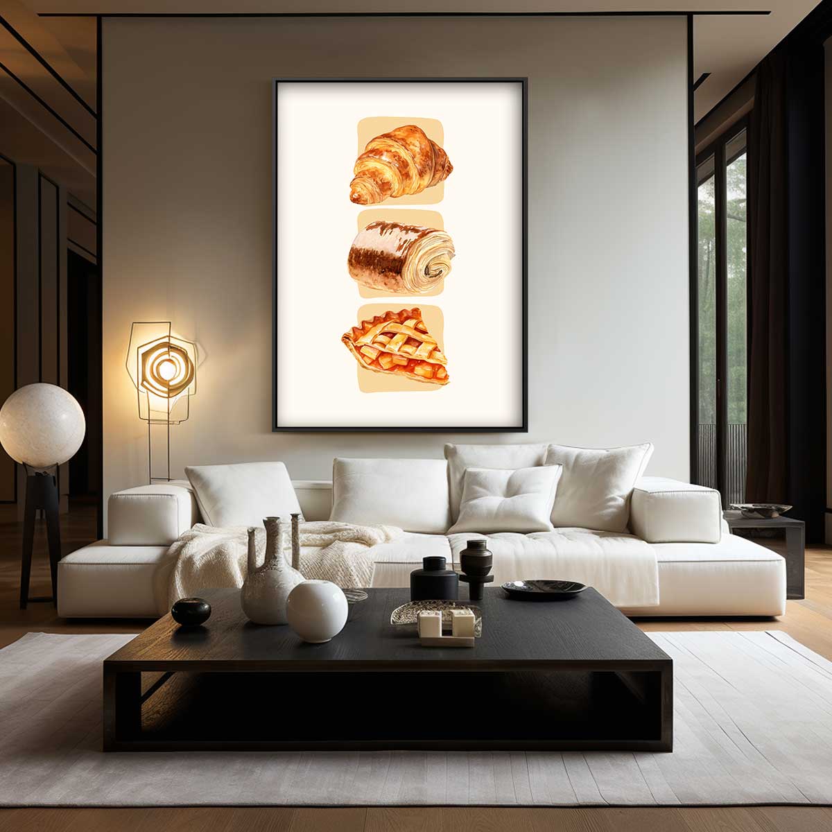 Verrukkelijke Bakkerij Trio – kunstwerk met zwarte baklijst