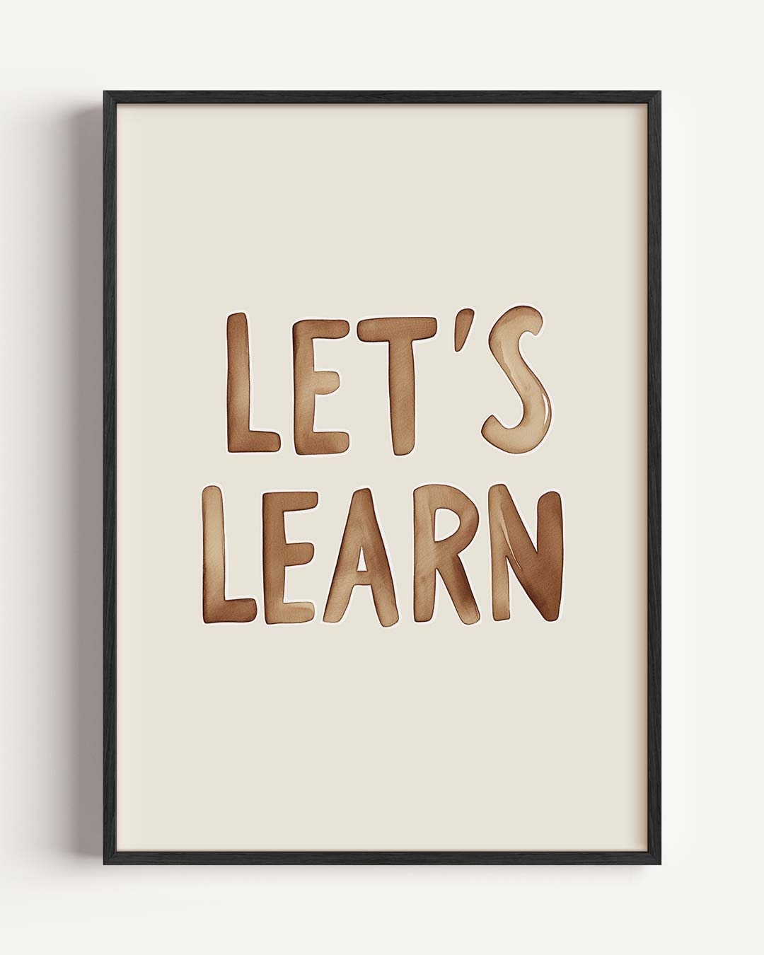 Let's Learn Motivatieposter – kids portret poster als wanddecoratie