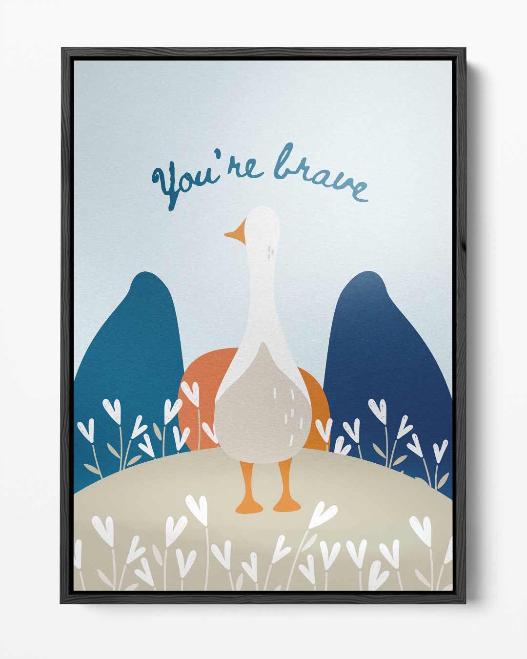 Dappere Gans Illustratie – portret kunstwerk als wanddecoratie