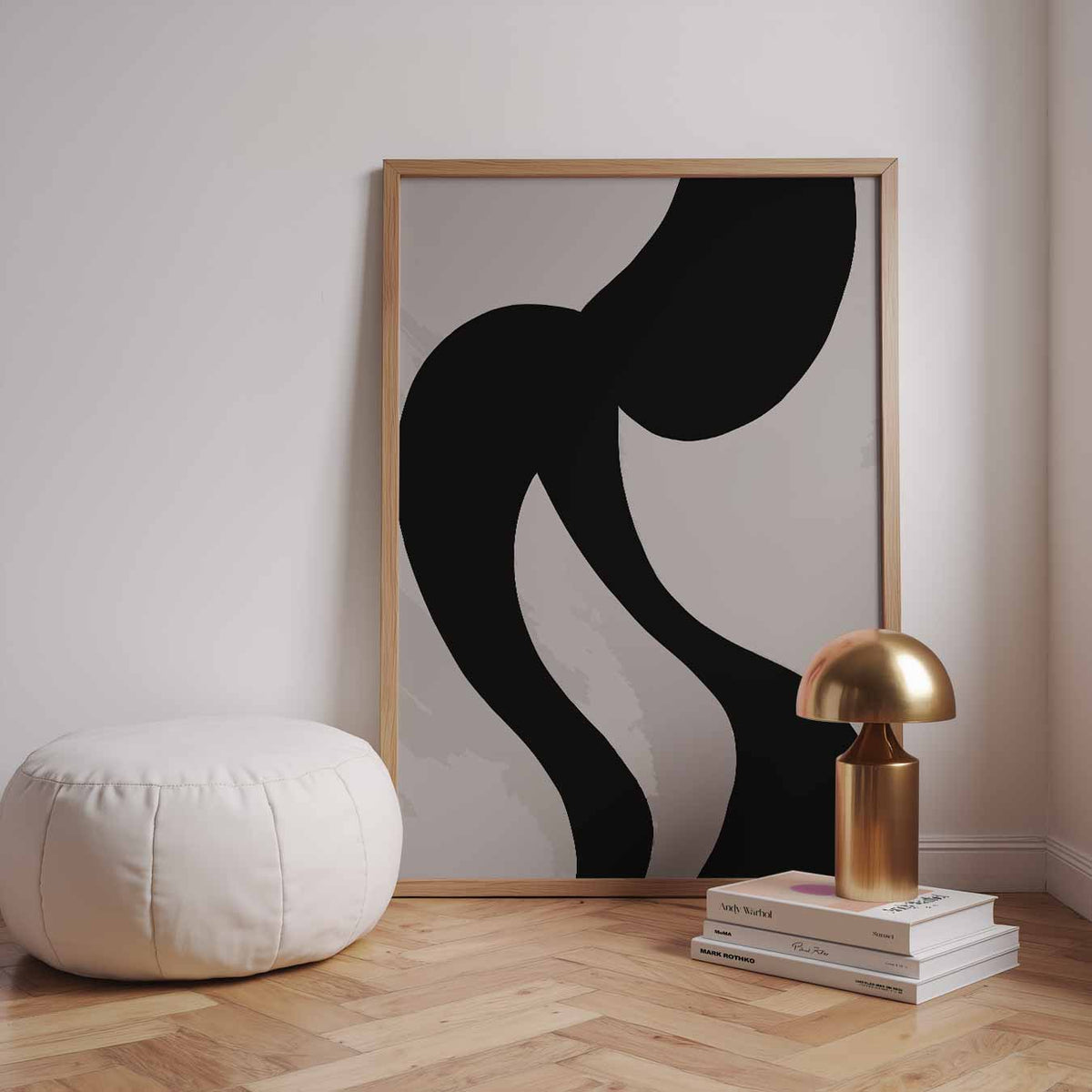 Abstracte Elegantie Wall Art – staande kleurrijke abstracte wanddecoratie van WallArtistic