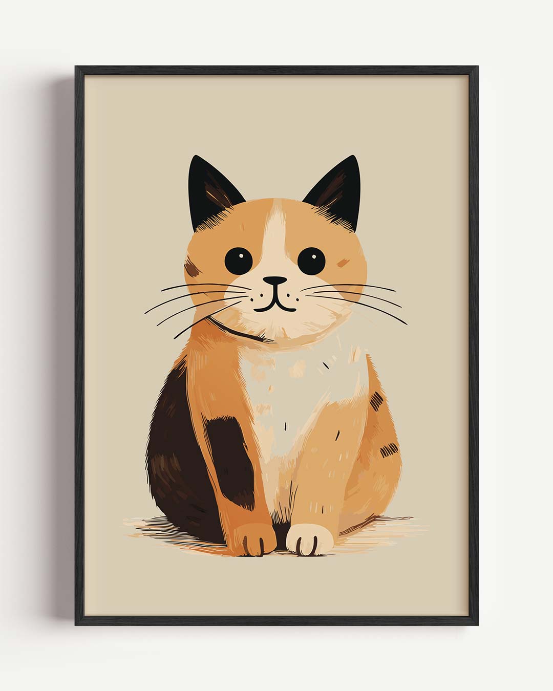 Schattige Kattenposter voor Thuis – dieren portret poster als wanddecoratie