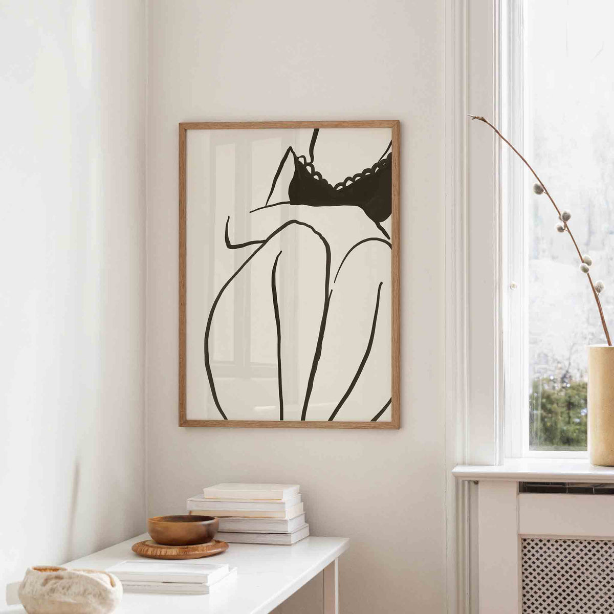 Minimalistische figuur – staande hedendaagse wanddecoratie van WallArtistic