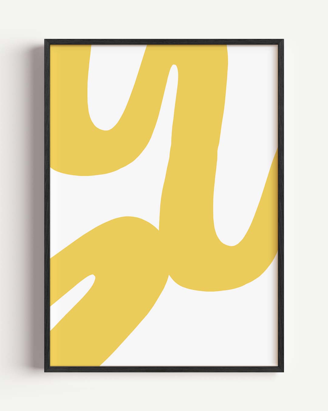 Vrolijke Gele Belettering – kleurrijke abstracte portret poster als wanddecoratie