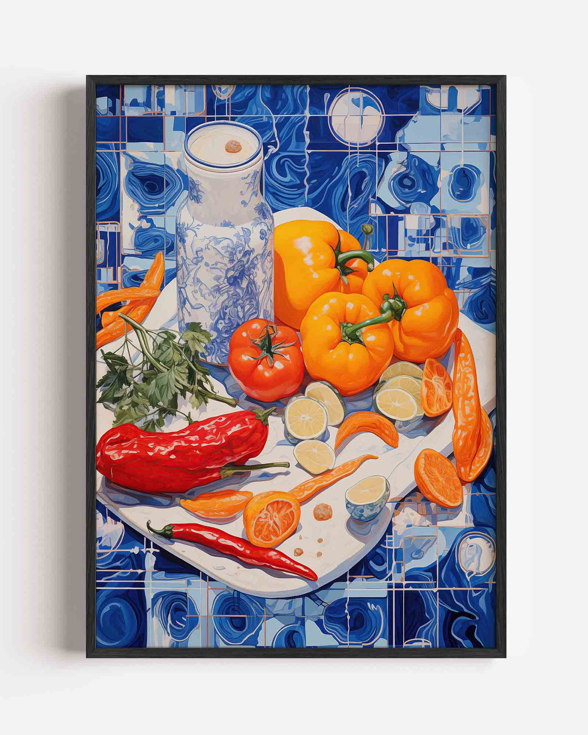Groenten en fruit – botanische portret poster als wanddecoratie
