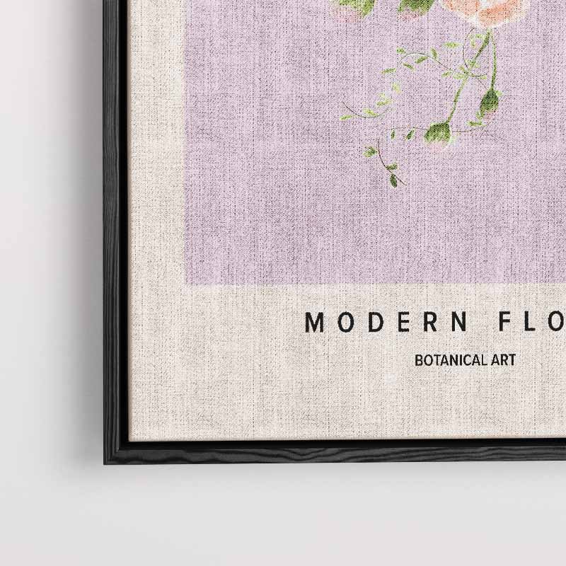 Bloeiende Moderniteit – kunstwerk met zwarte baklijst