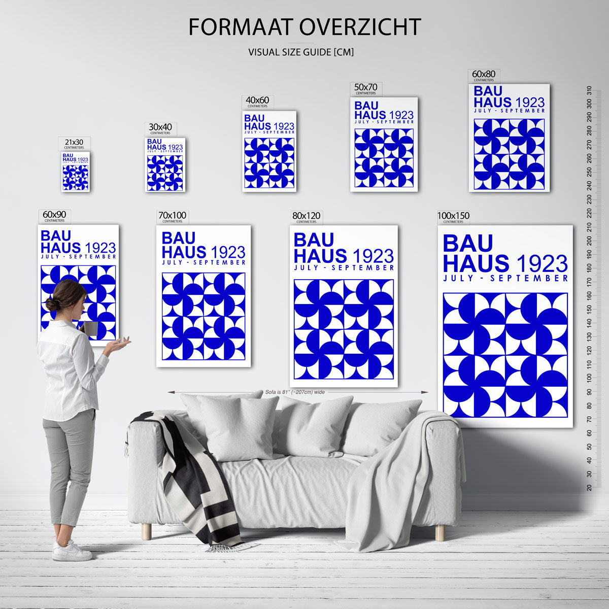 Vormen en vlakken – geometrische poster in Bauhaus-stijl van WallArtistic
