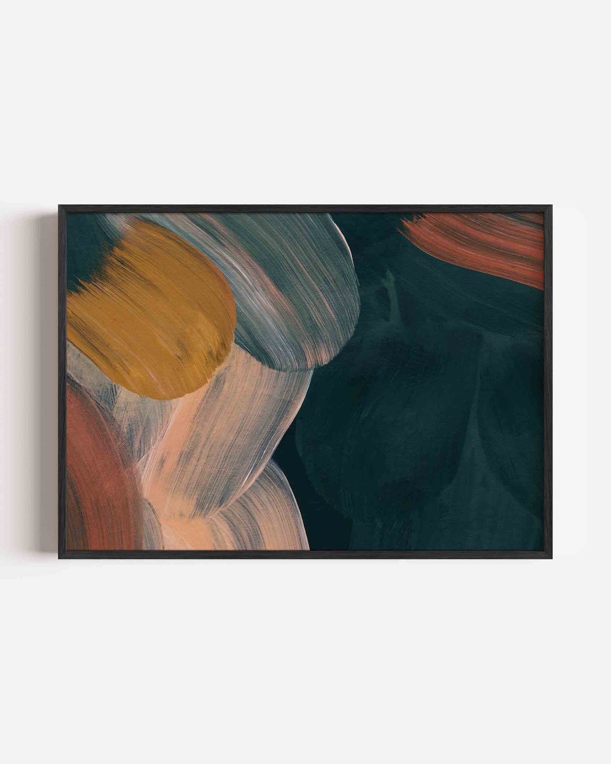 Abstracte penseelstreken – schilderkunst landscape poster als wanddecoratie