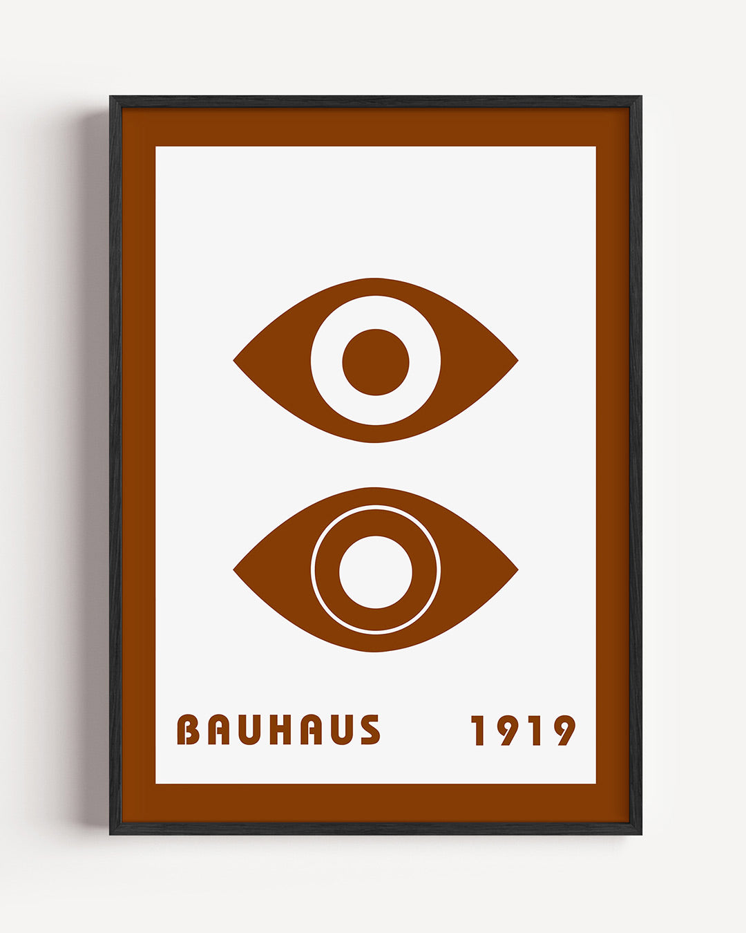 Oogvormen en lijnen – staande Bauhaus poster als wanddecoratie