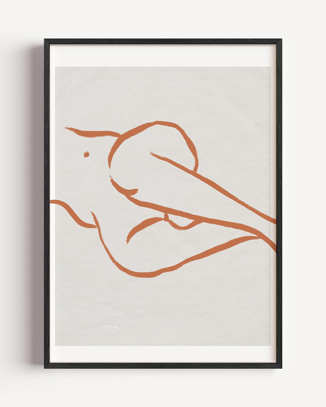 Elegante Abstracte Lijntekening – lijntekening portret poster als wanddecoratie