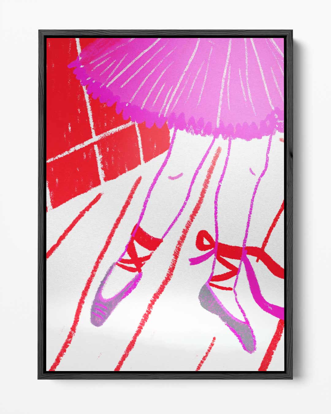 Ballerina Tussen Kleuren – portret kunstwerk als wanddecoratie
