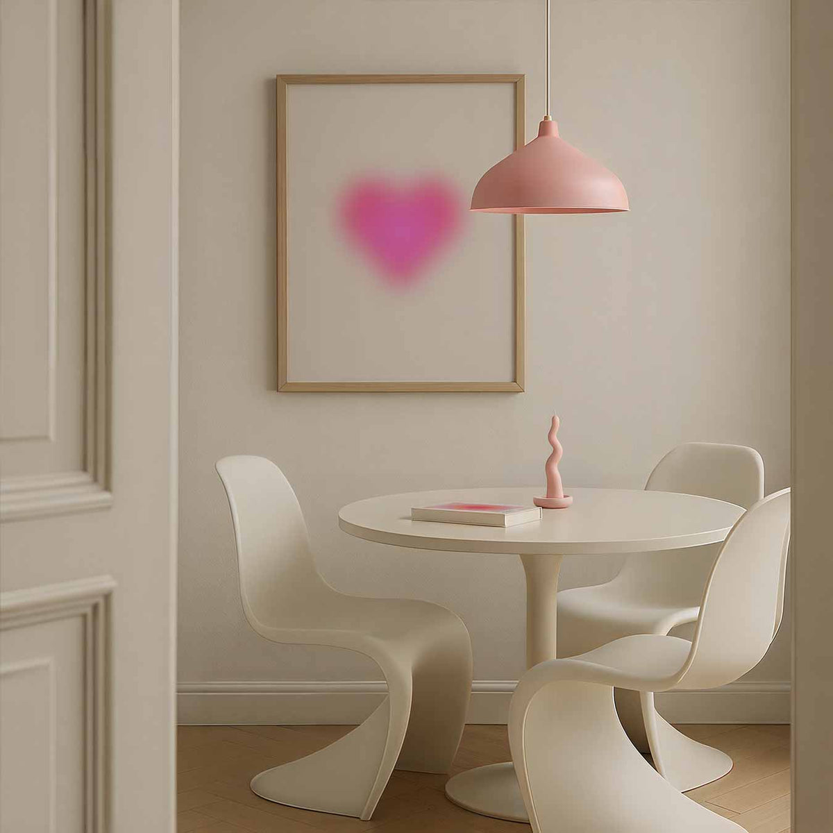 Magische Fluorescerende Hartposter – staande mindful wanddecoratie van WallArtistic