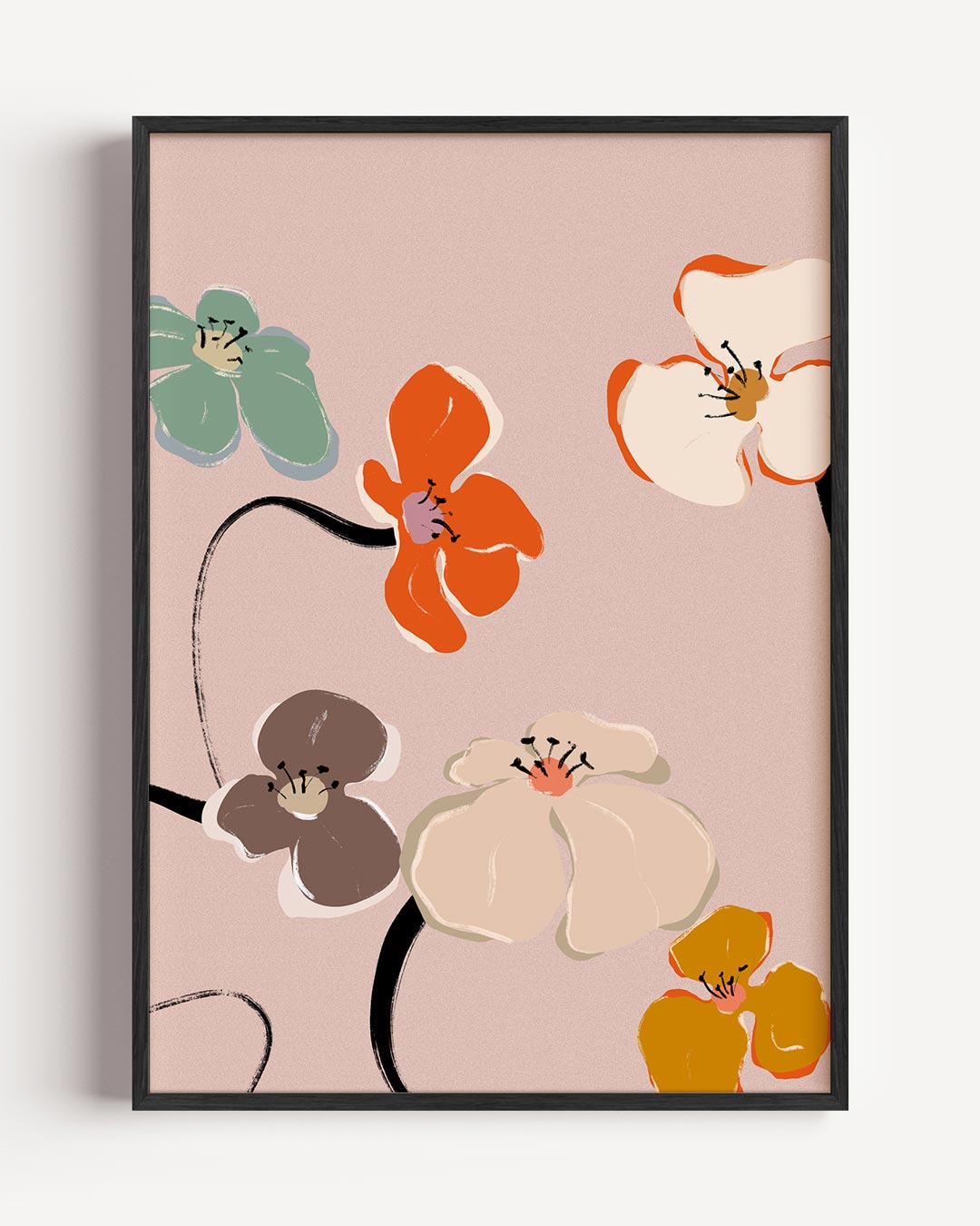 Bloemenpracht Wanddecoratie – bloemen portret poster als wanddecoratie