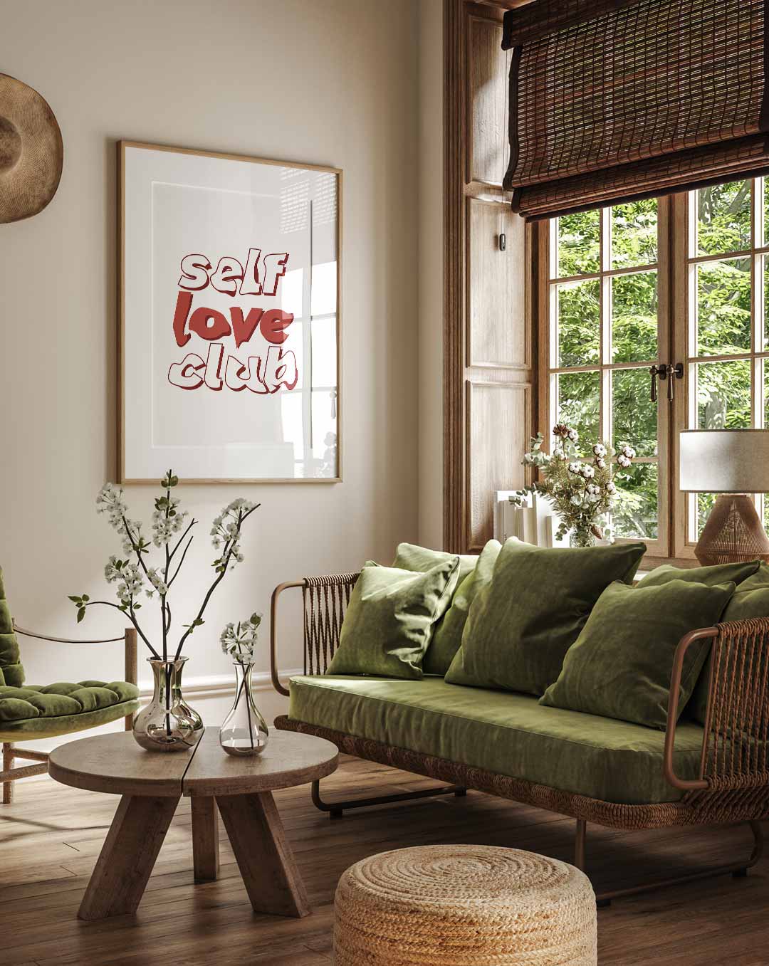 Self Love Club – staande muurposter met Popart uitstraling