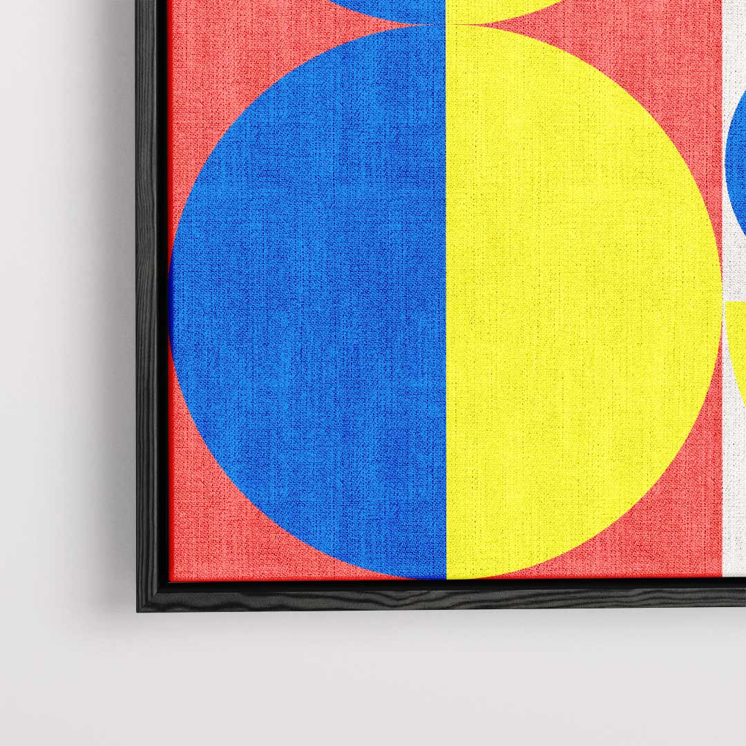 Kleurrijke Geometrische Abstractie – dibond kunstwerk als wanddecoratie