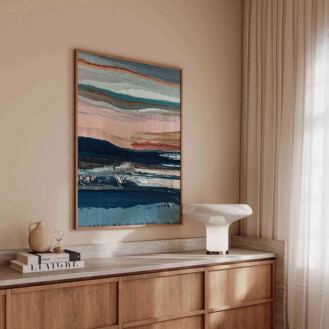 Horizontale strepen – abstracte poster in staand formaat