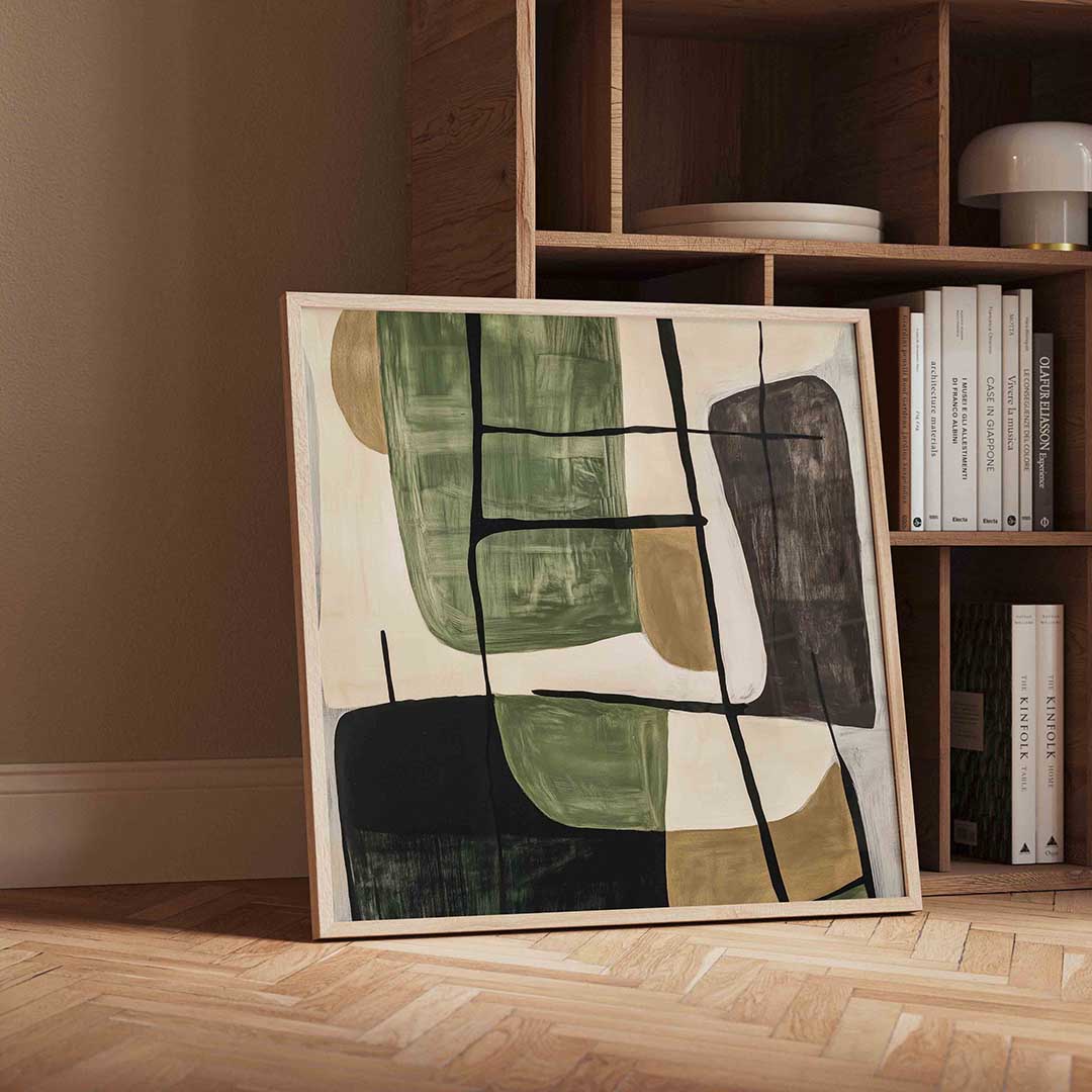 Abstracte vormen – vierkante moderne wanddecoratie van WallArtistic
