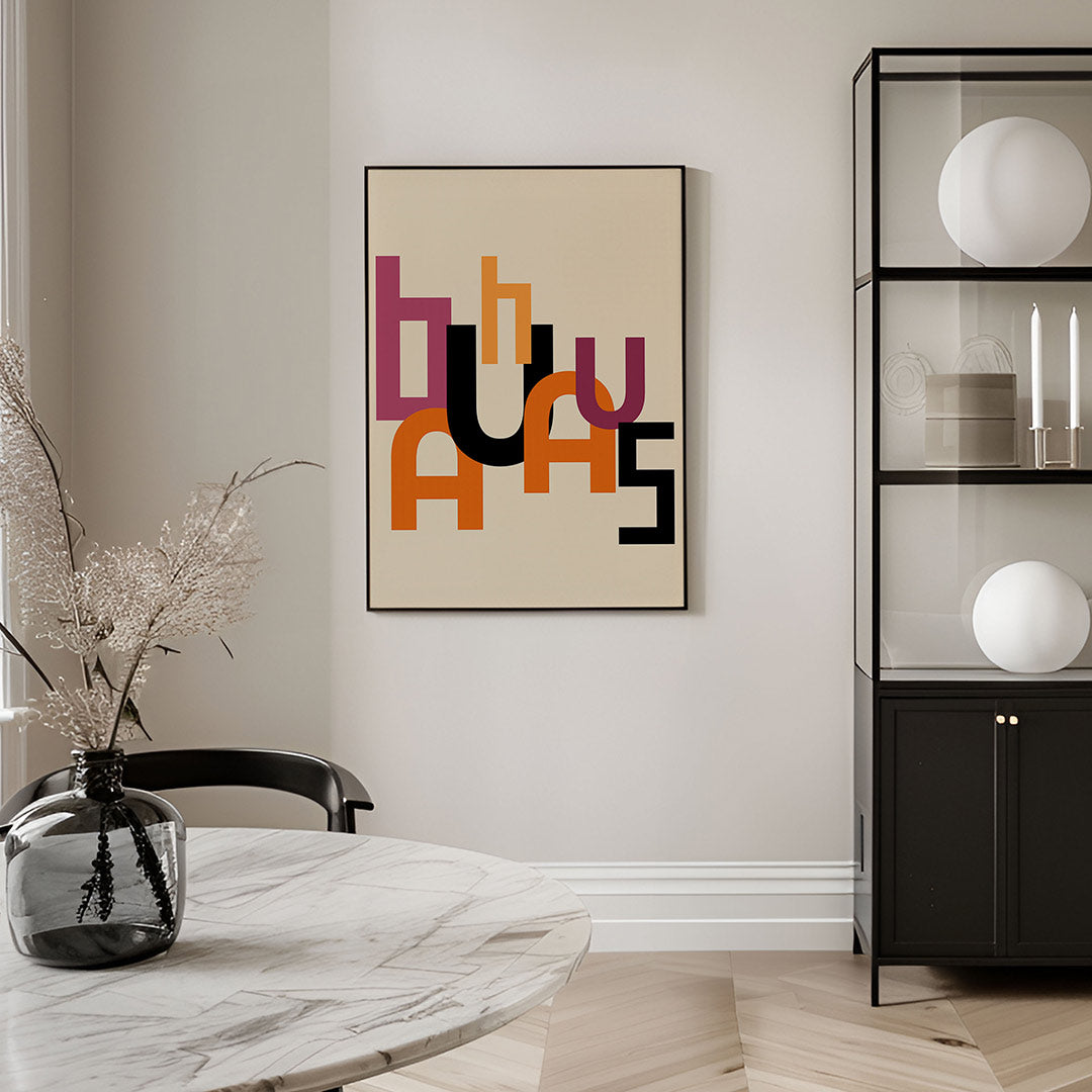 Vormen en vlakken – geometrische Bauhaus poster in staand formaat