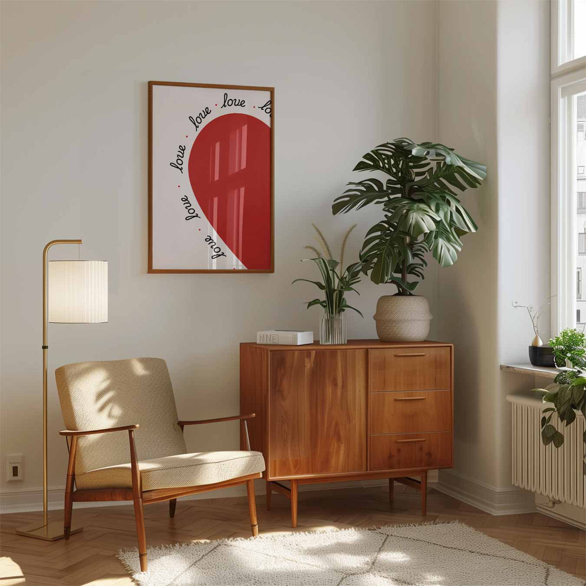 Moderne Liefde – staande muurposter met zomerse uitstraling