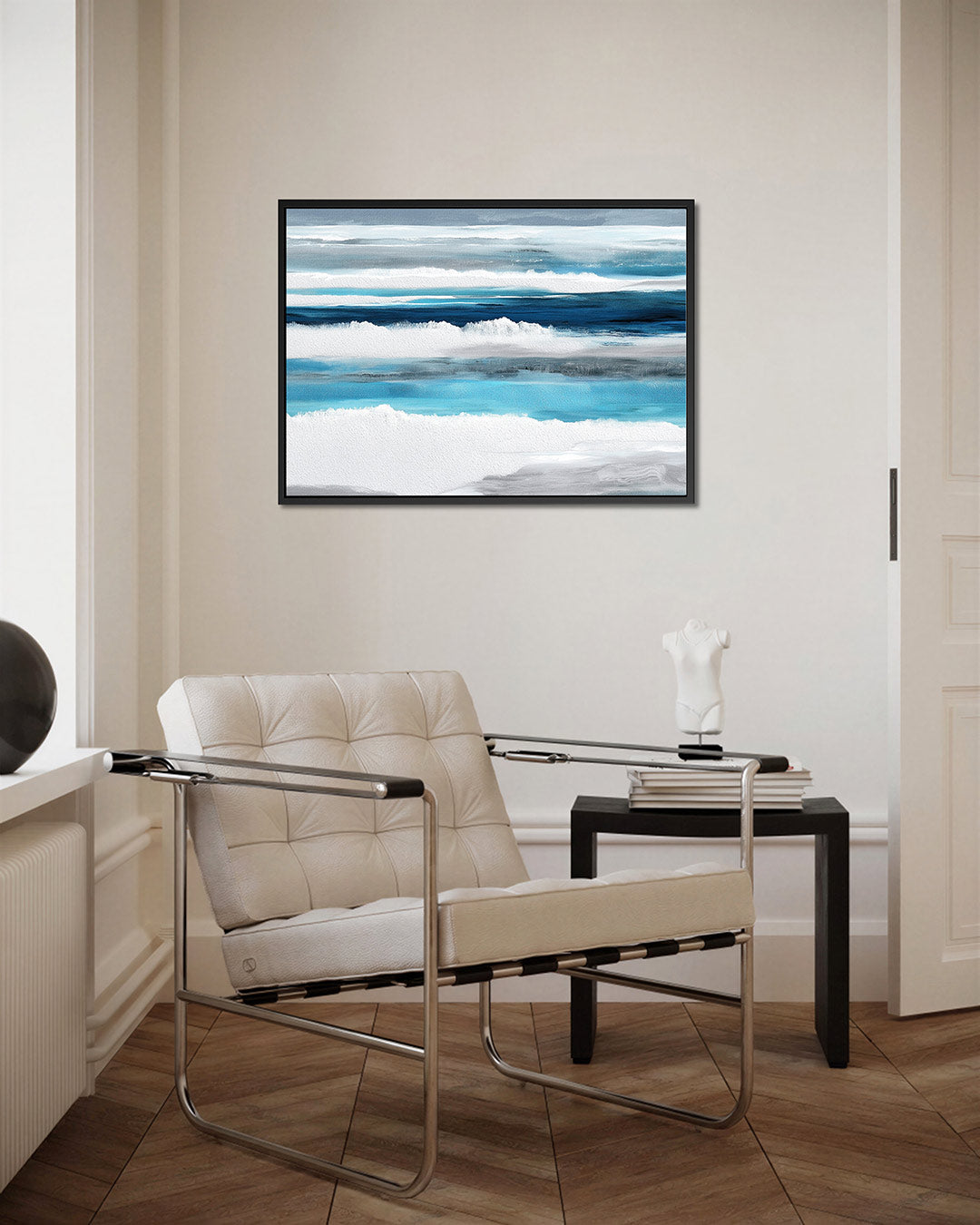 Horizontale kleurenlagen – kunstwerk op canvas, dibond of plexiglas
