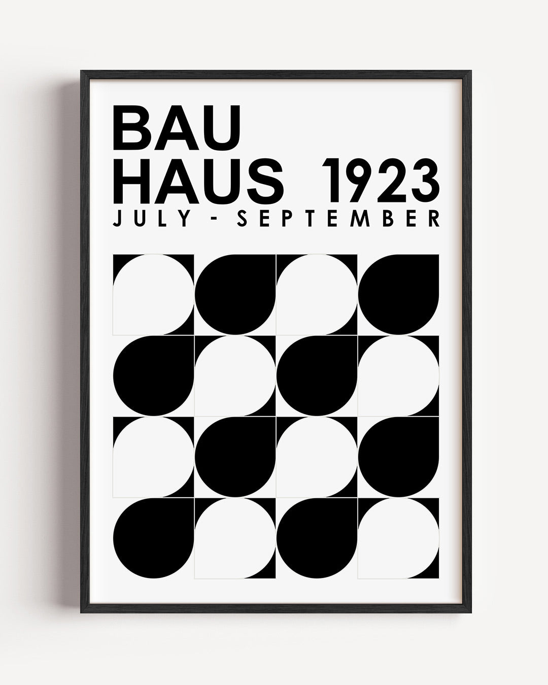 Vormen en vlakken – staande Bauhaus poster als wanddecoratie