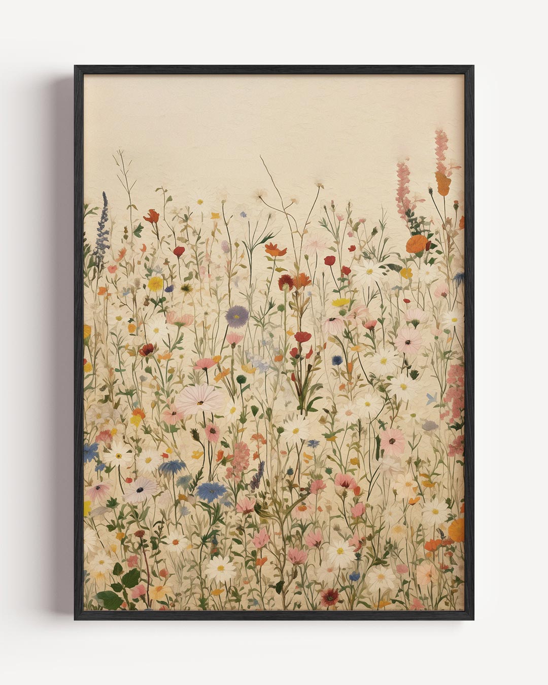 Bloemenweide Kunstposter – bloemen portret poster als wanddecoratie