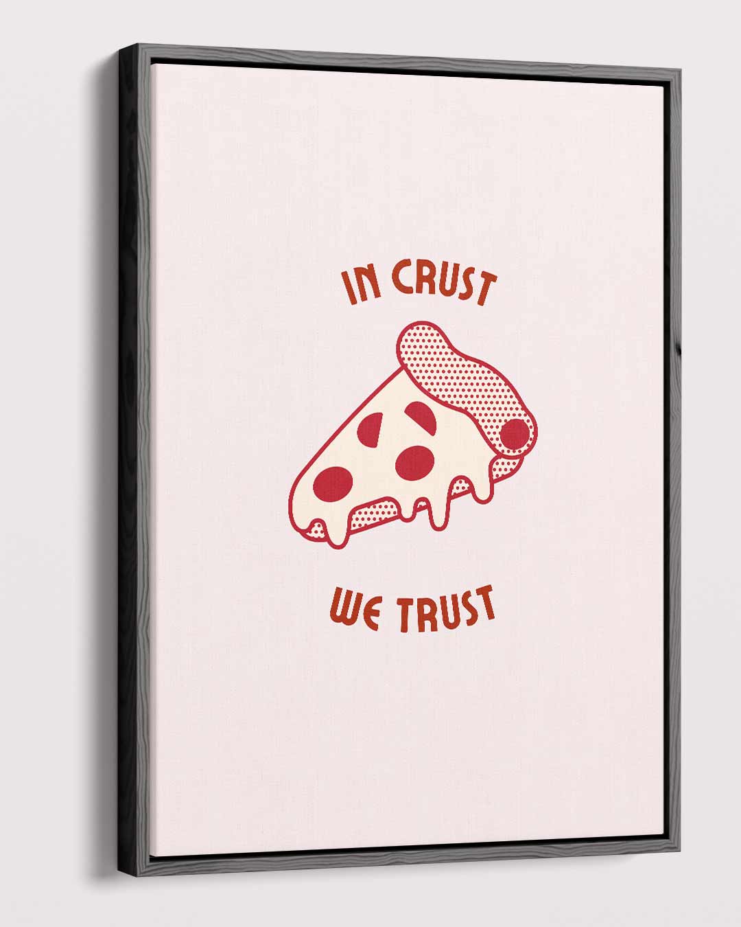 Pizza Liefde Poster – modern portret kunstwerk van WallArtistic