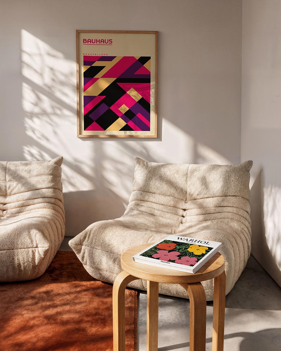 Vorm en kleur – geometrische Bauhaus poster in staand formaat