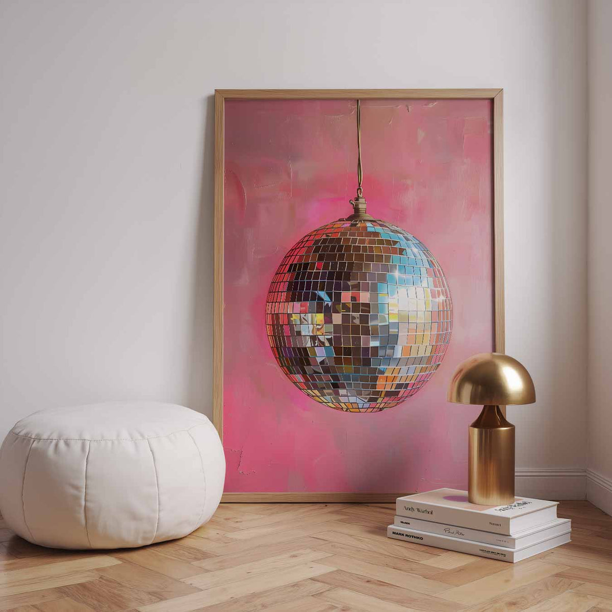 Sprankelende Discobal – urban poster in staand formaat