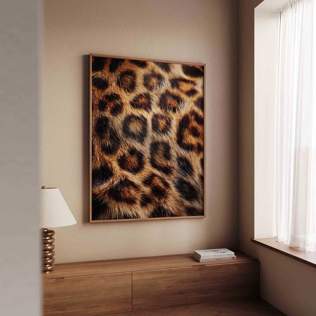 Luipaardprint – safari wandkunst als portret poster