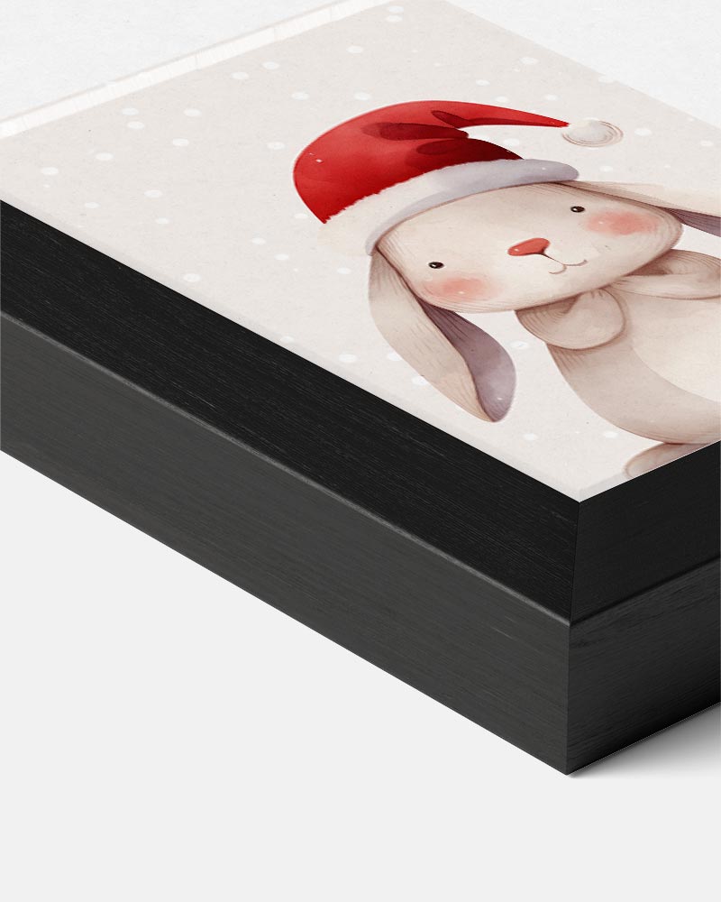 Winterse Kerstkonijn – kids portret poster, afbeelding 7