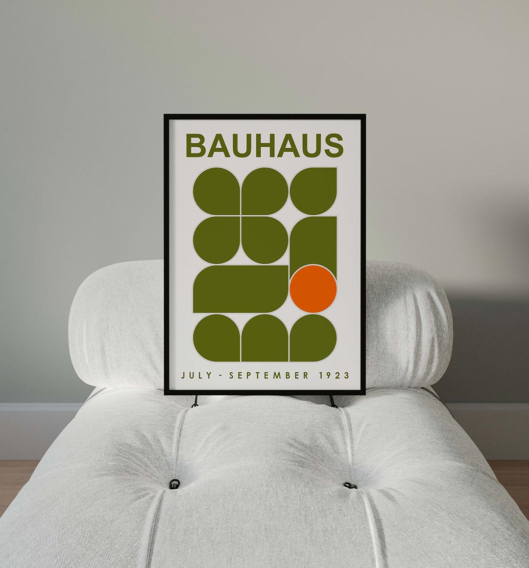 Vorm en kleur – moderne Bauhaus wandkunst als poster