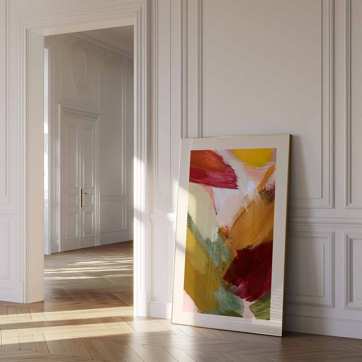 Kleurrijke Abstracte Expressie – urban poster in staand formaat