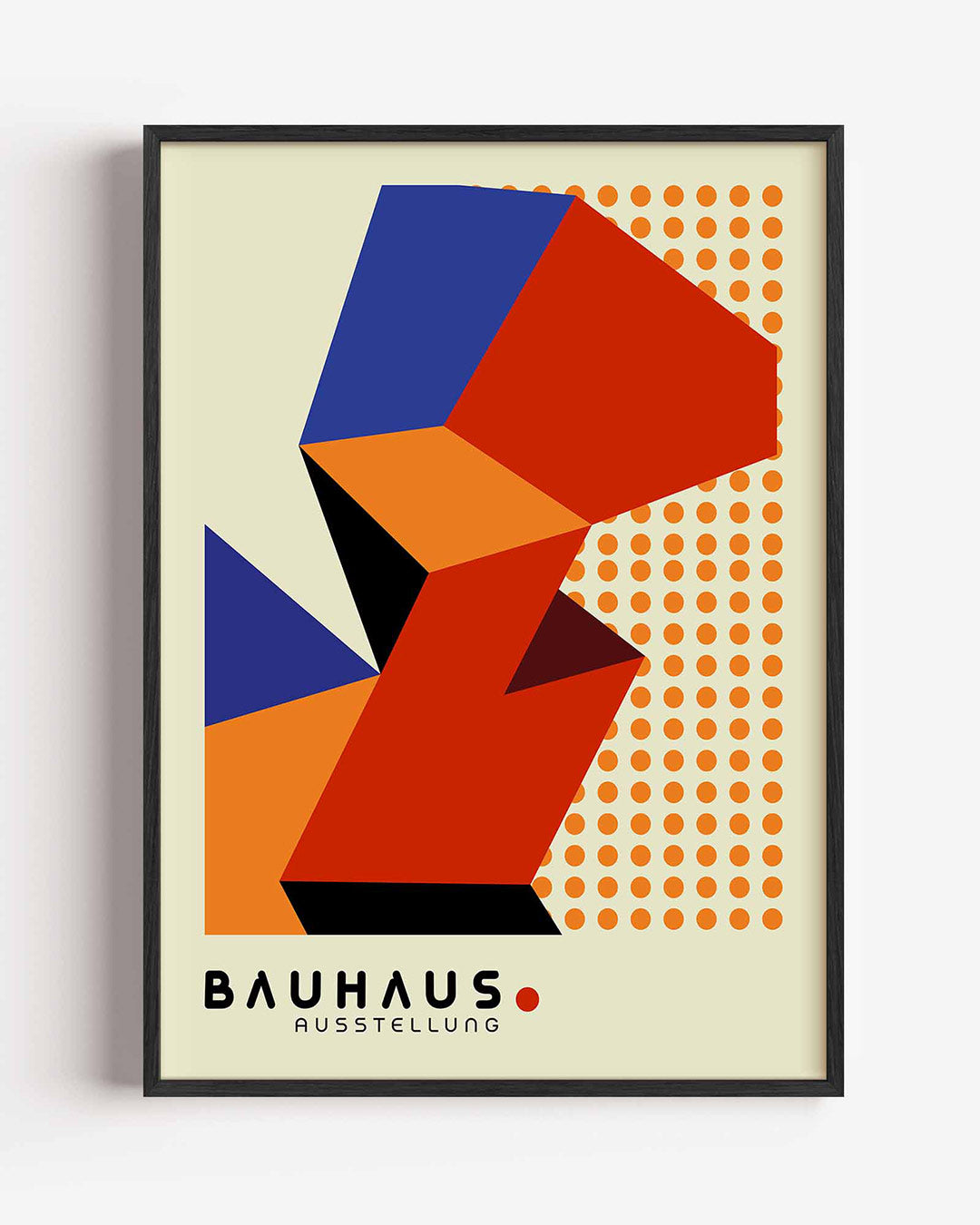 Vorm en kleur – staande Bauhaus poster als wanddecoratie