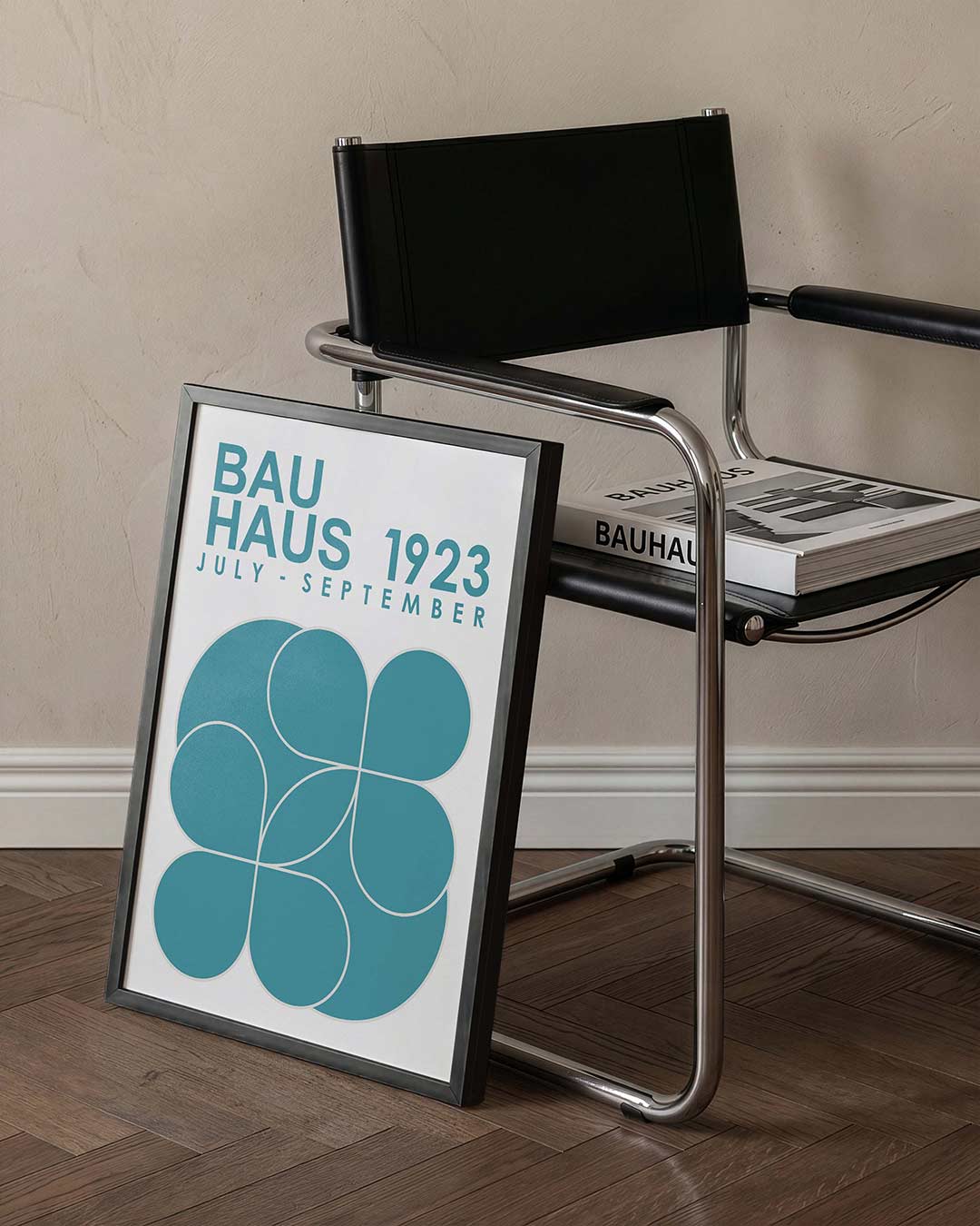 Vormen en vlakken – staande Bauhaus poster voor aan de muur