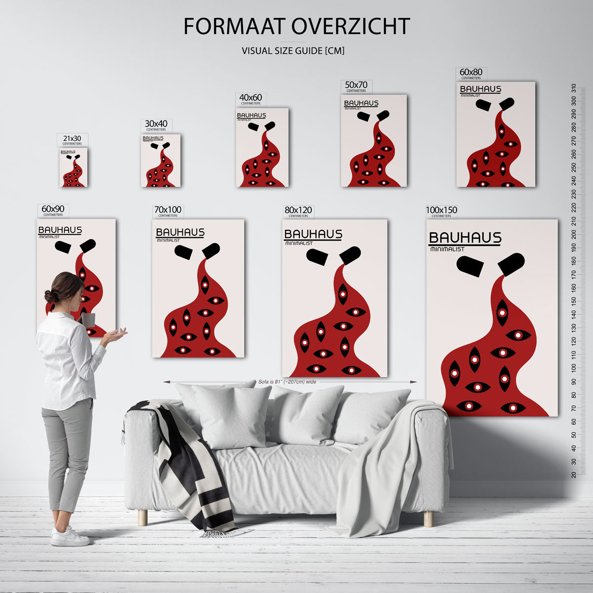 Vorm en kleur – Bauhaus poster als geometrische wanddecoratie