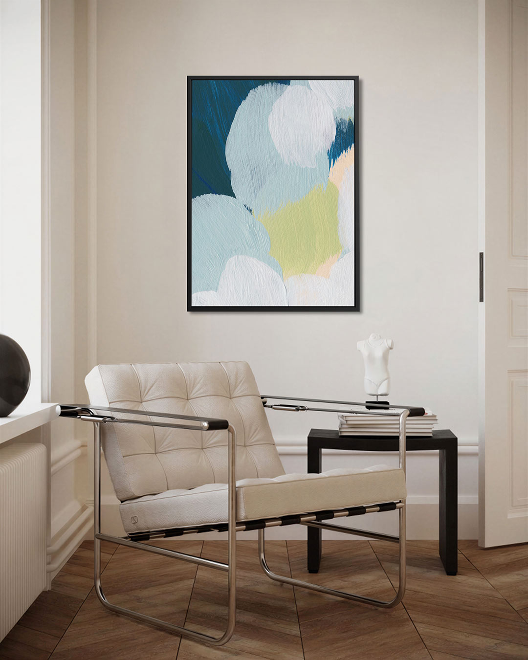 Organische kleurencompositie – kunstwerk als stijlvolle wanddecoratie