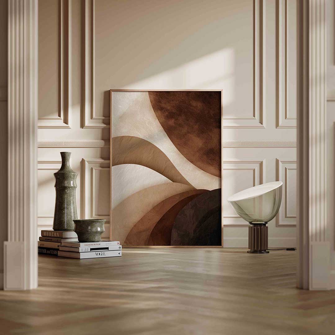 Abstracte vormen – staande abstracte wanddecoratie van WallArtistic