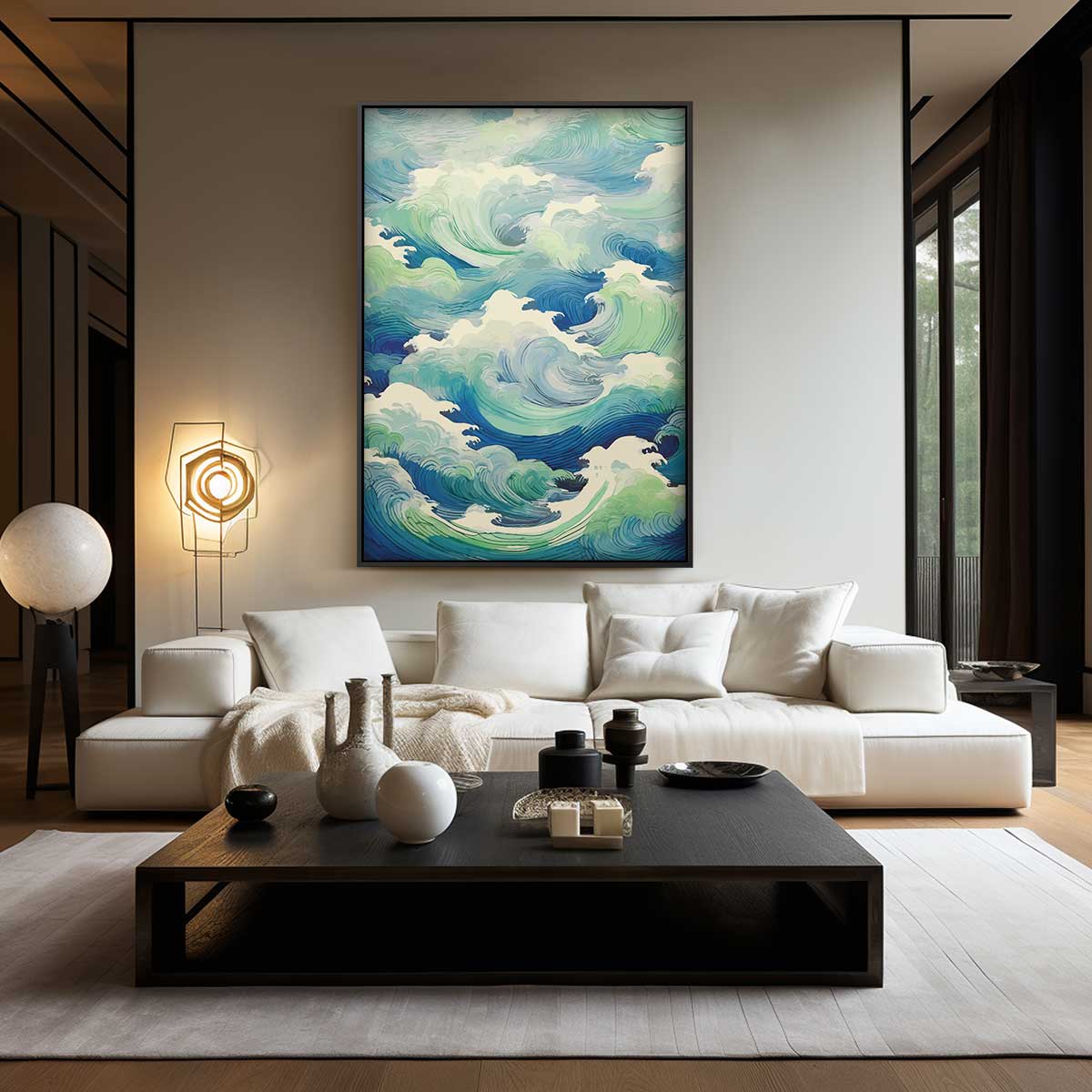 Golvende Getijden – modern portret kunstwerk van WallArtistic