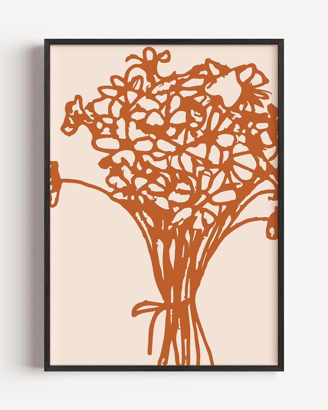 Bloemige Abstracte Wanddecoratie – bloemen portret poster als wanddecoratie