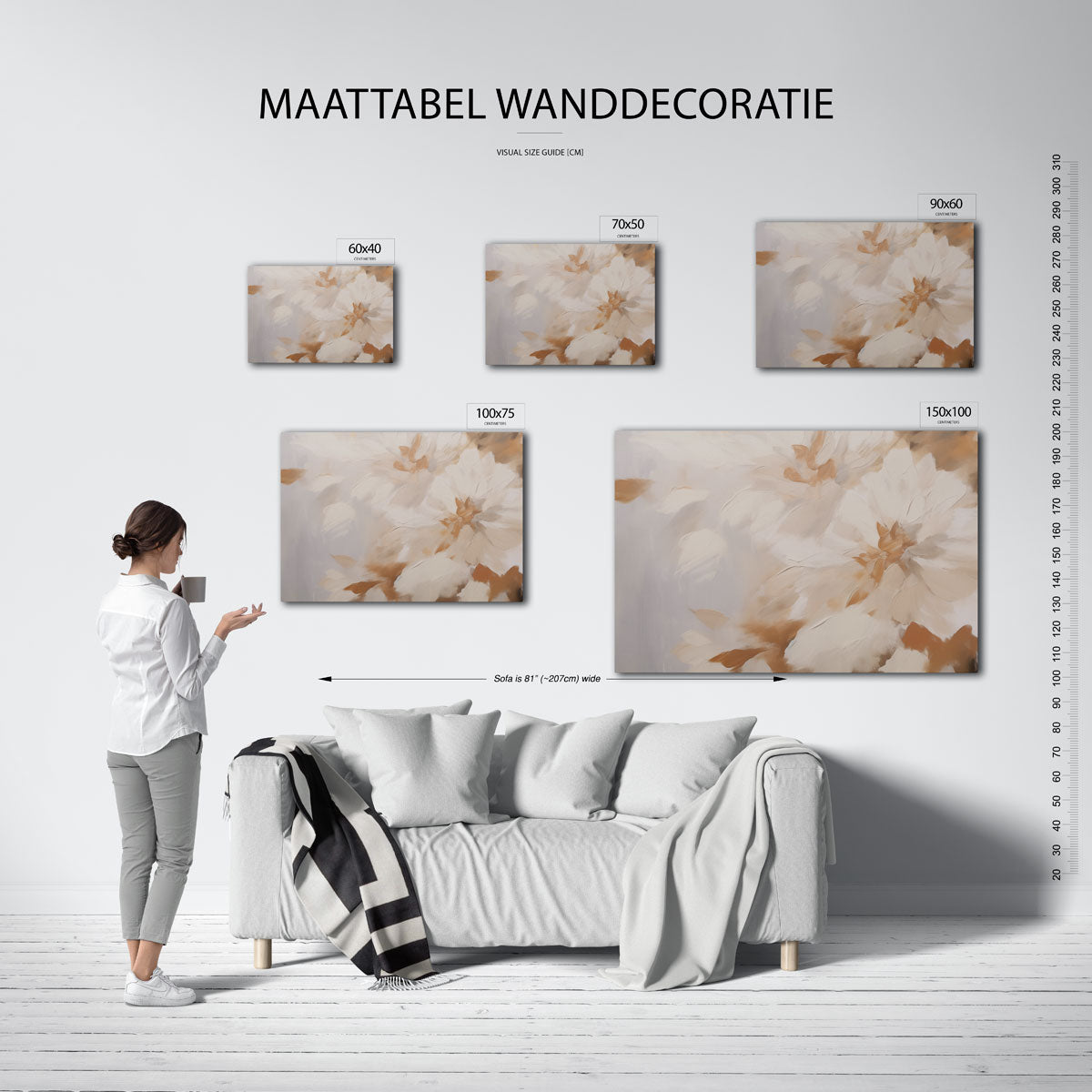 Zachte bloemvormen – op canvas, dibond of plexiglas