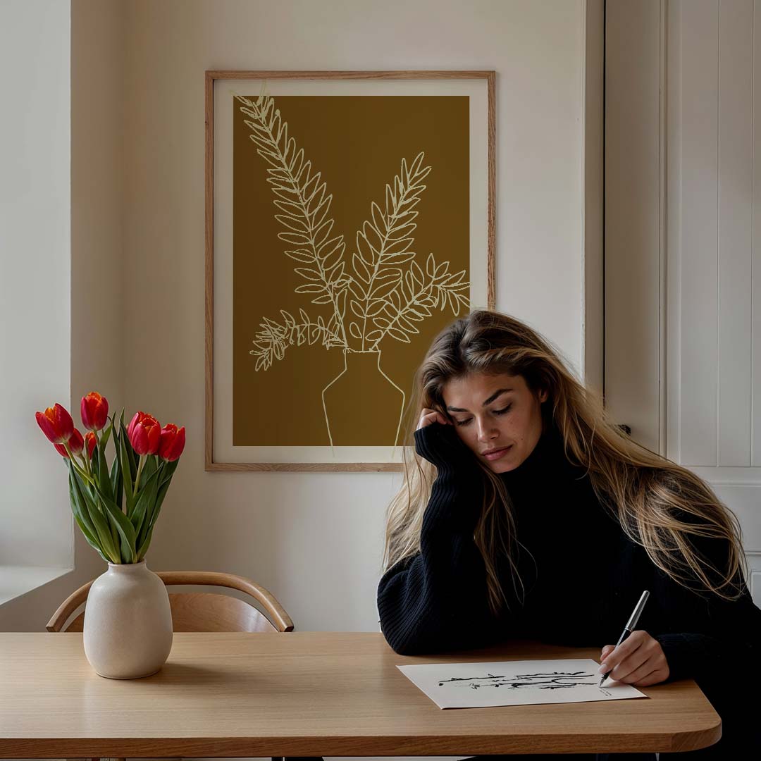 Minimalistische Botanische – culinaire wandkunst als portret poster