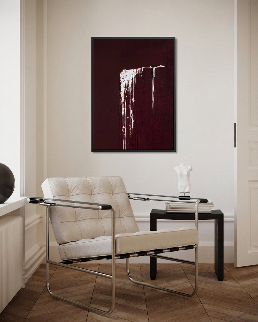 Druipende lijnen – staand wanddecoratie kunstwerk