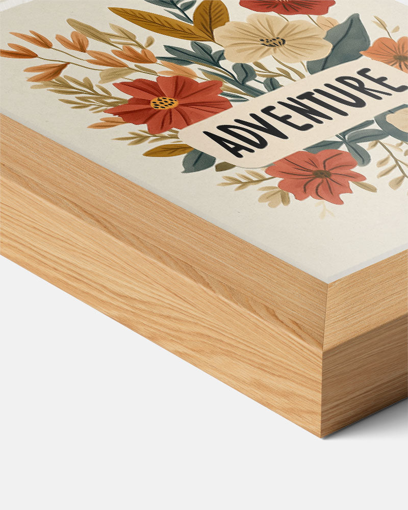 Bloemen en Avontuur – kids poster als vrolijke staande wanddecoratie