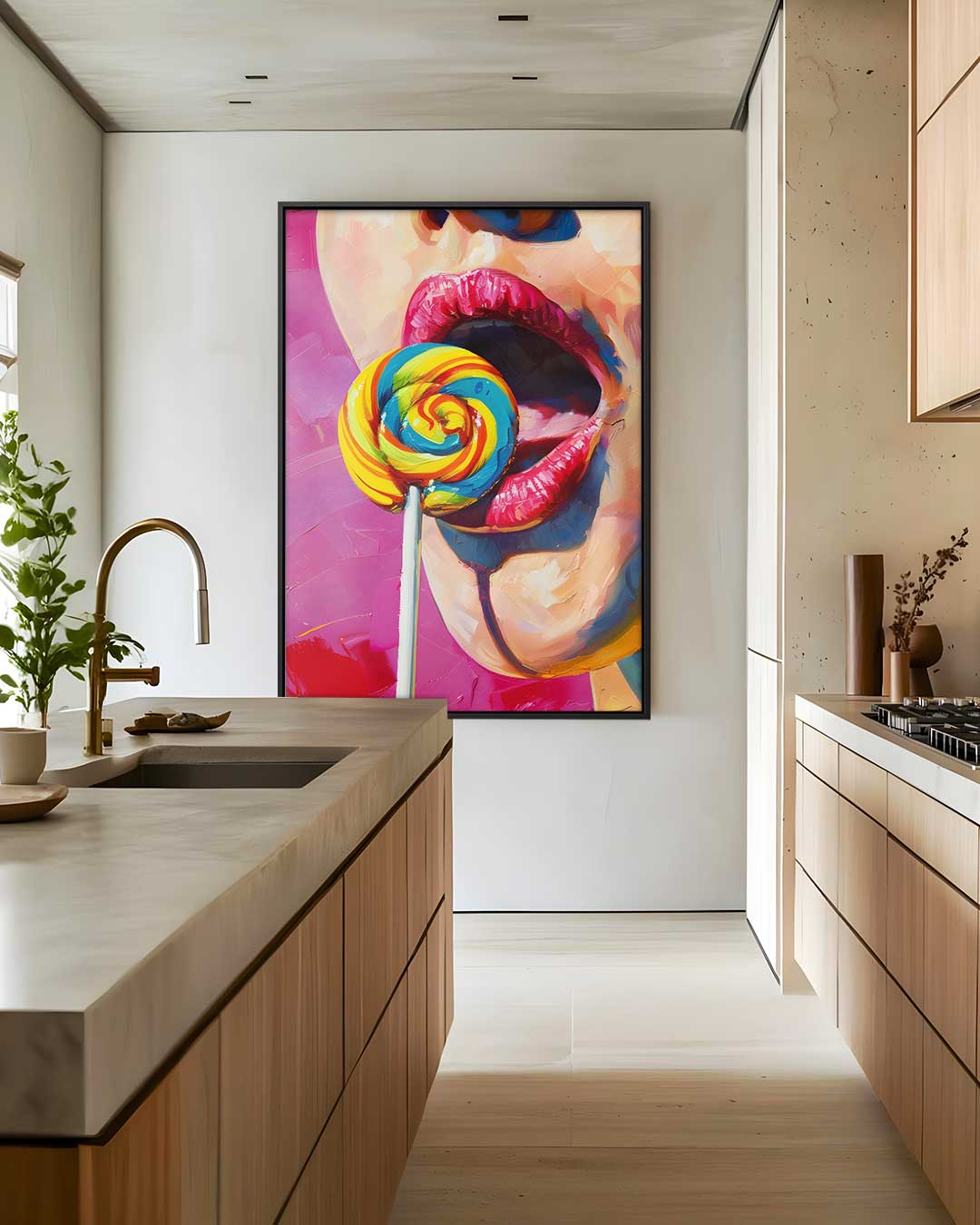 Zoete Verleiding – modern portret kunstwerk van WallArtistic