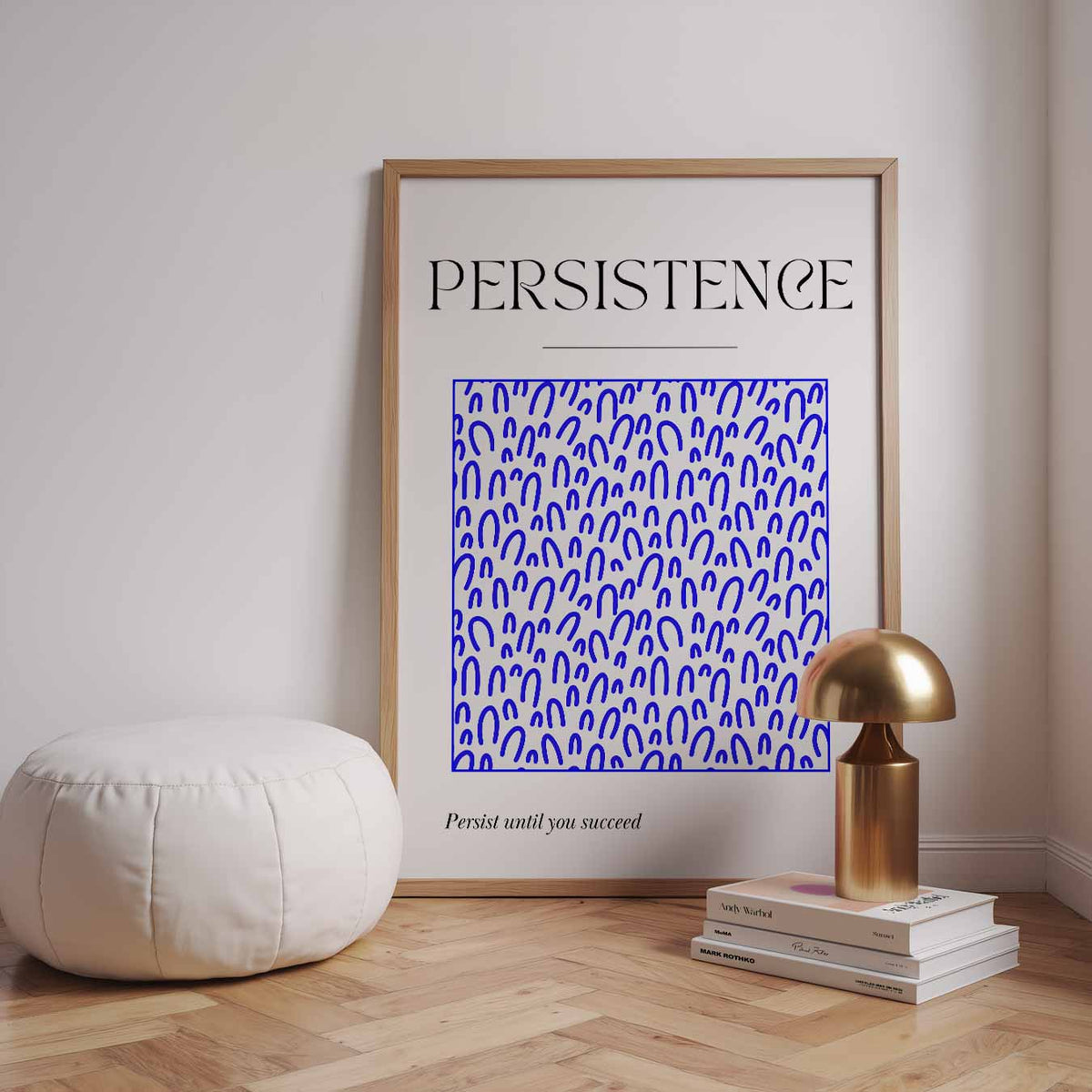 Inspirerende Volhardingsposter – staande muurposter met quote
