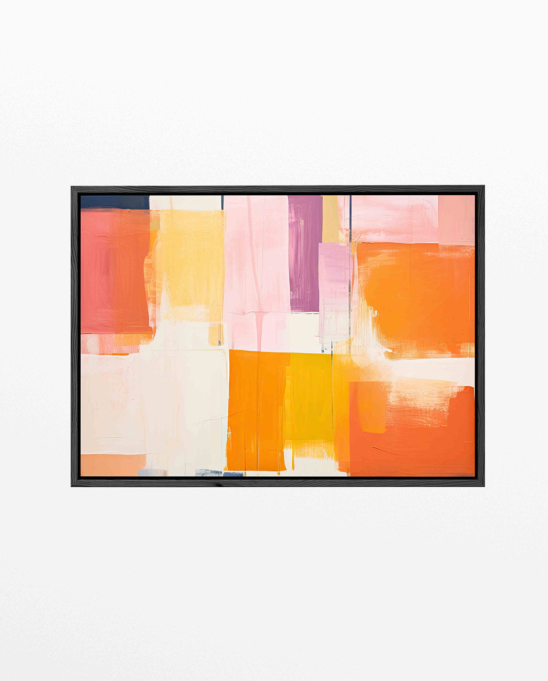 Kleurrijke vlakken – liggend abstract kunstwerk