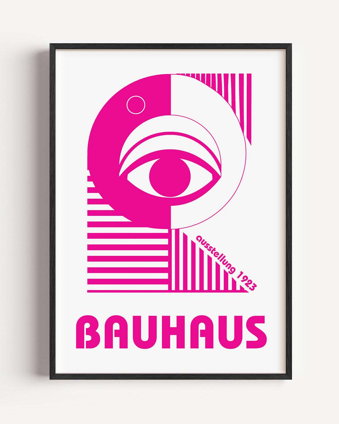 Oog en lijnen – staande Bauhaus poster als wanddecoratie